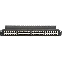 Black Box SpaceGAIN CAT6 High-Density Feed-Through Patch Panel, Shielded, 48-Port, 1U