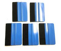 Blue Felt Vinyl Application Squeegee - 5 Pack