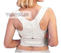 Full Back Shoulder Brace for Posture Correction/Support/Pain Relief for Men and Women - White (Large)