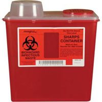 (8881676285) Monoject Multi-purpose Sharps Containers, 8 Quart, Red Base, Chimney Top - 1/Case of 20 by COVIDIEN