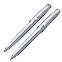 Sheaffer Prelude Brushed Chrome /Nickel Trim .7mm Pen & Pencil Set - SH-340-9