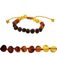 Amberalia Adjustable Knotted Baltic Amber Bracelet, Helps in Pain Relief - Boost Immune System - ONE Size FITS Most - Polish Rainbow -S
