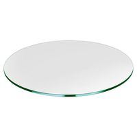 45" Inch Round Glass Table Top, 1/4" Thick, Flat Polish Edge, Tempered Glass