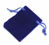 Pack of 25 3" X 2" Royal Blue Velvet Gift Bags Drawstring Jewelry Pouches Candy Bags Wedding Favors