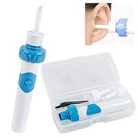 Xgxyklo Electric Ear Cleaner, Ear Wax Removal Kit, Ear Cleaner, Portable Automatic Electric Vacuum Ear Wax,Blue,8PCS