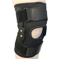 FITNESS MANIAC Hinged Knee Brace Adjustable Open Patella Support Large with Adjustable Straps