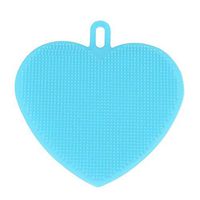 Cleaning Brush Pad,Leegor Antibacterial Silicone Cleaning Brush Pad Dish Fruit Scrubber Kitchen Clean Tool (A)