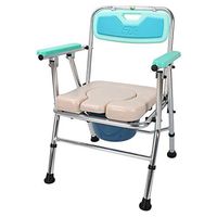 JFGUOYA Folding Bedside Commode Seat with Commode Bucket and Splash Guard, Heavy Duty Adjustable Medical Shower Chair/Bedside Commode with Padded Seat for Handicap, Disabled, Seniors & Elderly