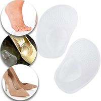 1 Pair of Silicone Shoes High Heels Adhesive Insert Insoles Pads Inlays in Clear Color and with Non Slip Function
