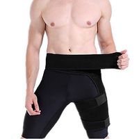 Rungear Thigh Compression Recovery Sleeve Brace for Men Women Sore Hamstring, Groin, Quad Support. Guaranteed Highest Copper Content. Great for Running & All Sports! (Black58)