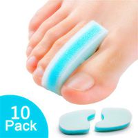 Povihome 10 Pack Foam Toe Spacers, 3-Layer Toe Separators - Large Size - to Align Crooked, Overlapping Toe, Relieve Corn, Blister and Reduce Toe Irritation