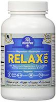 BioTree Labs Relax 180 – Magnesium and Potassium Supplement with Electrolytes That Relieves Muscle Pain, Spasms, and Tension and Provides Stress Relief