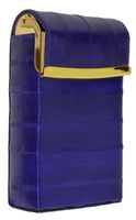 Eel Skin Cigarette Holder Pop up Hard Case (Purple)
