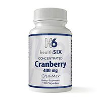 Health SiX Concentrated Cranberry Dietary Supplement | Helps Cleanse and Protect The Urinary Tract | 400 mg | 120 Capsules