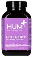 HUM Moody Bird - Women's Monthly Support Supplement with Dong Quai & Chaste Berry (60 Vegan Capsules)