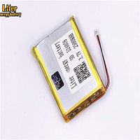 BIHUADE 3.7V 524078 2500mAh Jst Ph1.0 Connector Plug Lithium Polymer Li-Po Battery Lithium Ion Polymer Rechargeable Battery for MP4 GPS MP3 Bluetooth Stereo DIY Gift (524078)