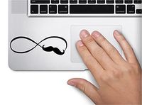 Infinity Mustache Symbol Decal Funny Laptop Skin MacBook Trackpad Keypad Sticker Window, Decal Sticker Vinyl Car Home Truck Window Laptop