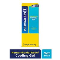 Preparation H Hemorrhoid Symptom Treatment Cooling Gel (0.9 oz Tube), Fast Discomfort Relief with Vitamin E & Aloe