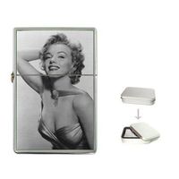 New Product MARILYN MONROE HOLLYWOOD SMILE Flip Top Cigarette Lighter + free Case Box