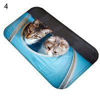 TbpersicwT Home bedroom carpet door mat, Naughty Cat Kitten Home Anti-Slip Door Mat Entrance Rug Kitchen Bathroom Carpet - 4#