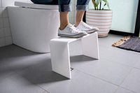 Squatty Toilet Squat Step Stool. This Frosty White PROPPR Bathroom Squatting Stool is Perfect If You Love Everything in Your Bathroom to Be Clean and Pristine.