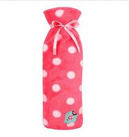 Classic Style Rubber Hot Water Bottle & Winter Hand Warmer 1000 ML, Pink Dot