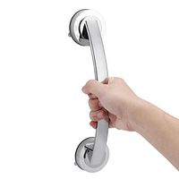 Dreamyth Bath Safety Handle Suction Cup Handrail Grab Bathroom Grip Tub Shower Bar Rail Durable (silver 29cm)