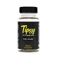Tipsy Vitamins Pre-Game, Hangover Pills for Hangover Cure (32 Count), Alcohol Recovery, Morning After, with Milk Thistle, 1-2 Day Shipping