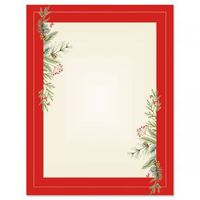 Delicate Filigree Christmas Letter Papers - Set of 25 Christmas Stationery Papers are 8 1/2" x 11", Compatible Computer Paper