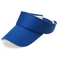 Men Women Sun Sports Visor Hats Adjustable Summer Cotton Cap (Free Size, Blue)