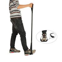 Leg Lifter Straps 2 Pieces Foot Loop & Hand Grip Fit for The Adult Elderly Disability & Pediatrics Physical Therapy Aide for Wheelchair Hip & Knee Replacement Car Bed Black