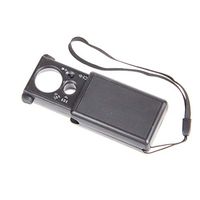 Magnifying Glass with Light, Multi-Function Pull-Out Magnifier, 30x 60x Lens - with Built-in Sliding Lens Cover for Reading and Inspection(Black)