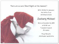Silent Night Birth Announcements - Set of 20
