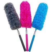 M-jump Telescoping Microfiber Duster Extendable 15.7in to 35.5in - Set of 3 Bendable Brush Washable Dusting Brush for Home Office Car