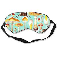 O-X_X-O Adults Teenagers Deer and Mushroom Sleep Mask Eye Mask Cover with Adjustable Strap Eyemask for Travel Nap Meditation Blindfold
