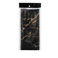 White Bulk Wrapping Tissue Paper - 8 Sheets Marble Pattern Tissue Taper Bulk for Christmas, Birthday, Gift Package and Wine Bottle Including 20inch28inch Black Square Wrapping Paper (2)