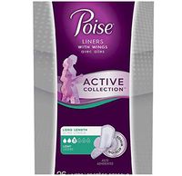 Poise Active Collection Incontinence Liners with Wings, Light Absorbency (Light - 26 Liners)