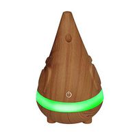 iPOGP Aroma Essential Oil Diffuser, 300ml Ultrasonic Cool Mist Humidifier Changing for Home, Yoga, Office, Spa, Bedroom, Baby Room - Wood Grain(Coffee)