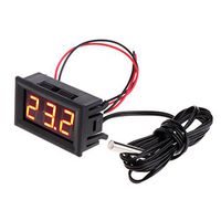 Fucung -50~110°C DC 12V Digital LED Thermometer, Temperature Sensor Probe Detector Tester for Car, Body Temperature, Pool, Aquarium, Terrarium, Industrial Equipment and so on. (Green Display)