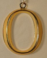 Gold Monogram Gift Topper - O