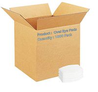 Oval Eye Pads. Case of 1000 Absorbent Sterile Pads for Eye Protection. Easy Place tab. Individually Wrapped. Sealed Edges. Latex-Free.