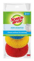 Scotch-Brite Non-Scratch Plastic Scrubbing Pads, 3 Scrubbing Pads, Assorted