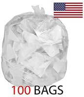 Strong Clear Trash Bags, Transparent See Through Garbage Bags (100, 55 Gallon)