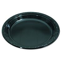Genpak BLK10 Silhouette Black Plastic Plates, 10 1/4 Inches, Round (Case of 400)