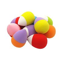 Flyusa 2 Pcs Contrast Color Teardrop Shape Pro Beauty Makeup Blender Foundation Puff Smooth Sponges