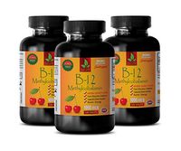 Brain and Memory Booster - B-12 METHYLCOBALAMIN 1000 MCG - SUBLINGUAL - Cherry Flavor - Vitamin b12 1000 mcg sublingual methylcobalamin - 3 Bottles 360 Fast Dissolve Tablets