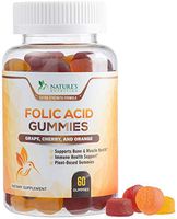 Folic Acid Gummies for Women, Highly Concentrated Prenatal Vitamins 400mcg, Made in USA, Chewable Folate Nutrition Supplement for Before, During, and After Pregnancy - 60 Gummies