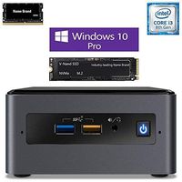 Intel NUC NUC8i3BEH Mini PC/HTPC, Intel Dual-Core i3-8109U Upto 3.6GHz, 8GB DDR4, 250GB NVMe SSD, WiFi, Bluetooth, Thunderbolt 3, 4k Support, Dual Monitor Capable, Windows 10 Pro (8GB Ram + 250GB SSD)