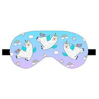 Unicorn Sheep Sleep Mask for A Full Night's Sleep Comfortable & Super Soft Eye Mask Elasticity Strap Works with Every Nap Position Ultimate Sleeping Aid Blindfold Blocks Light for Women Girls