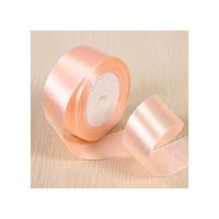 5Meters/Lots 2.5Cm 4Cm 5Cm Silk Satin Ribbons Christmas Halloween Gift Wrapping Wedding Decoration Ribbons DIY Rose Bow Material,Pink Champagne,5Cm